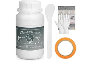 KINTSUKUROI Pasta caustica per set di vetro, 10,5 oz etch Pasta for glass, crea in pochi minuti splendida arte su superfici in vetro, perfetta per principianti, artigianato artigianale significativo