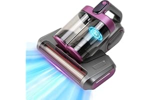 Ruiqas Aspirapolvere Senza Fili,13 KPa Aspirapolvere per Materassi,Dispositivo per la Rimozione Degli Acari con UV-C e Ultrasuoni per Peli di Animali Domestici