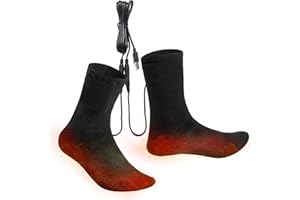 GENERIC 5V Electric Heated Socks with USB Rechargeable Battery - Foot Warmers for Outdoor Riding, Camping, Hiking, Motorcycle, Skiing