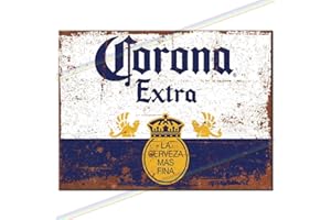 SIGNS 2 ALL Panneaux en métal avec logo Corona. Plaque murale en métal Man Cave à suspendre pour cuisine, abri de jardin, garage Grande taille (27 cm x 18 cm)