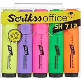 Scrikss Office Sh712 Fosforlu Kalem 5'li Blister Paket Karışık Renk