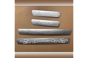AFSNT 4 Pezzi Battitacco Auto per Citroen C3 C3 Aircross C3-XR C4 C4 X C5 Aircross C5 X, Protezione Portiere Auto in Acciaio Inox Protezione Antigraffio per Pedale Accessori Auto