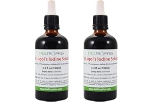 2x 100 ml Solution iodo-ioduree | 7% Solution de Lugol | 21% Formulation liquide | Fabriqué avec 7 pour cent d'iode et 14% d'iodure de potassium | Ingrédients de qualité pharmaceutique | Heiltropfen®