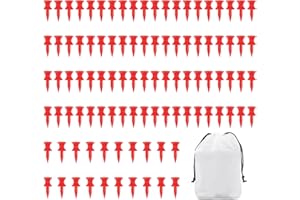 SLEEKEE 100 pin da golf, 32 mm, tè da golf in plastica, tavolo da golf rosso, perni limitati, utilizzati per il tè da golf