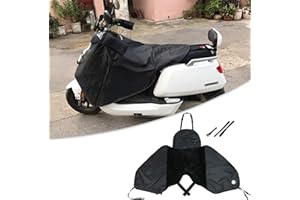 SHUNFAJI Leg Lap Apron Cover, Windproof Motorcycle Handlebar Muffs with Handlebar Gloves Universal Warm Cover, Leg Cover Scooter Warm Leg Protector, Waterproof Windproof, Loose Space Easy Install