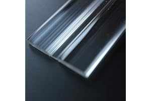 CATERPILLAR RED Charnières flexibles à profil bas de 4 x 100 mm, Charnières actives flexibles, transparentes, Charnières monopièces pour piano en acrylique