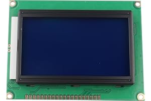HALJIA 5 V 12864 modulo Display LCD 128 x 64 Punti grafici Personaggi Letter Matrix retroilluminazione Blu Compatibile con Arduino fax e fotocopiatrici Laser stampanti 3D Printer
