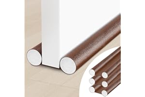 TOFFCAEA 3 Pezzi Paraspifferi per Porte 96 cm, Doppio Isolamento, Guarnizione Porta, Previene Spifferi e Infiltrazioni di Polvere, Acqua, Luce, Insetti e Rumori (Marrone, 3 Pezzi)