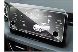 BIXUAN 8 cali kompatybilne z Skoda Kodiaq Karoq Kamiq Scala Bolero Fabia 4 2017-2023, folia ochronna do nawigacji, folia ochronna na wyświetlacz radia, szkło hartowane, 9H, odporne na zarysowania,