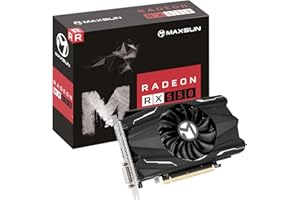 maxsun Grafikkarten AMD Radeon RX 550 Grafikkarte 4GB Graphics Card ITX Computer PC Gaming GPU, 128-Bit DirectX 12 PCI Express X16 3.0 DVI-D Dual Link, HDMI, DisplayPort