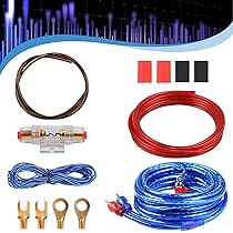 Kit Cavi Per Amplificatore Auto Ticeed 10GA - Per Subwoofer, Con Fusibile 60A E Connettori RCA - Foto 11