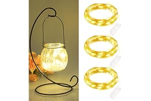 FFZZKJ Mini Lichterkette mit Batterie 3 Stück 2M 20 LED Lichterkette außen Batteriebetriebe Wasserdichte Lichterkette Innen für Zimmer, Home Deko, Geschenk Deko, Hochzeit Weihnachten Party, Warmweiß