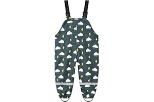 HIKIDS Pantalon Impermeable para Niño y Niña Pantalones de Lluvia para Niños y Niñas Bebés Ropa Animales Pantalones Impermeable Unisex Niños