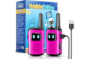 Adeokay Cadeau Fille 3 4 5 6 7 8 9 10 Ans, Jouet Enfant 3-10 Ans Fille, Talkie Walkie Enfants Rechargeable Cadeaux pour Fille 3-10 Ans Toki Walki Jouet Fille 3-12 Ans