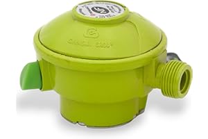 Générique DETENDEUR Propane (Vert) 37 mbar, diam 20 (G52) PRIMAGAZ/ANTARGAZ TWINY/ELFI/Malice Barbecue/Gazinière/Camping Car/Deserbeur/Chalumeau/Gaz