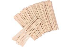 JANYUN Augenbrauen Holzspatel, 200 Stück Gesicht Holzspatel Waxing Applikator Kleine Holzstäbchen für Haarentfernung oder Holz Handwerk