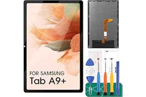SRJTEK Ersatzdisplay für Samsung Galaxy Tab A9+ für Samsung Tab A9 Plus, LCD-Display, Digitizer, Touchscreen, Montage-Reparatur-Kits SM-X210 SM-X215 SM-X216B, Schwarz