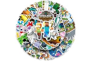 FEIFEI'S BOW Feifei’S Bow 50pcs Princess Superheros Toy Kids Stickers Luggage Laptop Skateboard Waterproof Party Bag Fillers Waterbottle Decal Graffiti Patches (Minecraft)