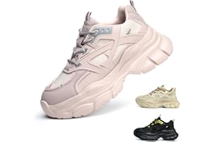 Gugifcto Scarpe Antinfortunistiche Donna Scarpe da Lavoro con Punta in Acciaio Antiscivolo Traspiranti Scarpe Sicurezza Leggere Comode 36-42 EU