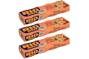 Rio Mare: Set of 12 Cans of Tuna Fish in Olive Oil, Yellowfin Tuna Quality * Pack of 12, 80g (2.82oz) Each * 960g (33.86oz) Total * [ Italian Import ]