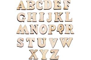 Osuter 300 pezzi di Lettere in Legno A-Z Lettere Misto Alfabeto Laturali Lettere per Artigianato Scrapbooking Card Making Craft
