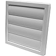 Vent Systems 6" Inch White Exhaust Vent Cover - Dryer Vent Hood - Louvered Dryer Duct Vent Cover - Vent Hood Cap - One-Directional Plastic Air Exhaust Grille