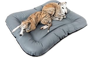4L Textil Mario Hundebett mittelgroße Hunde Kunstleder Wasserfestes Hundebett Kunstleder Hundekissen Kunstleder Hundematratze Kunstleder (90x70 cm, Grau(Hundebett))