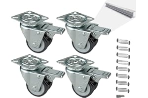 HRB Rollen mit Bremse 50 mm rasengeeignete Strandkorbrollen mit Bremse Tragkraft 400 kg nutzbar als Rollen für Möbel, Palettenmöbel oder als Transportrolle, hochwertige Industrierolle