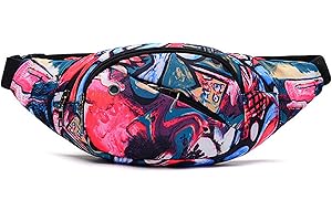 Long Keeper torba nerka nerka - Long Keeper duża modna torba na ramię dla kobiet mężczyzn, 4 kieszenie, regulowana torba na talię do biegania, wędrówek, spacerów z psem na świeżym powietrzu, Kolorowy czerwony, L