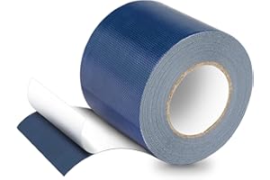HONGTAISHENG PVC Ruban de Bâche, Ruban de Réparation pour Bâches en Tissu, Patchs de Bâche, 5M*8CM, pour Bâche de Camion, Auvent, Tente, bleu