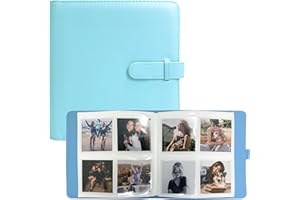AMAZING WORKS Album photo 288 pochettes pour appareil photo Fujifilm Instax Square SQ1/SQ6/SQ10/SQ20, Mini Shot 3 Square, Mini Shot 3 Square, Kodak Mini 3 Square, album photo carré pour photos Instax Square (bleu)