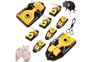 SMD35 Trappola per Topi, Trappola per Topi Riutilizzabile, Trappole per Topi da Interno Esterno, Easy to clean Trappole per Topi Interno, Anti Roditori Deterrente Trappoli Mouse Traps 8set(2L+6S)