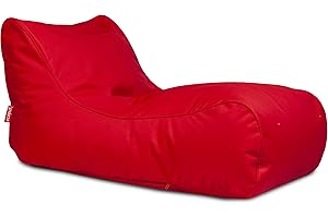 Ecopuf Master | Pouf Poltrona Sacco Chaise Longue da Esterno | Pouf a Sacco Lettino Sfoderabile in Poliestere con Tasca Laterale Portaoggetti | Dim 115x65x60 Cm