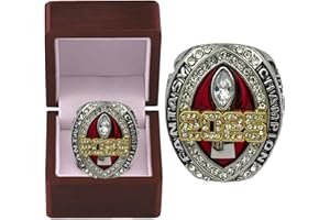 HYKJSHED 2025 Fantasy Football Ring Vatertag Sammlerstücke Meisterschaftsring Vitrine