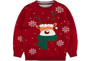 Minizone Bambini Inverno Maglione Ragazzi Ragazze Natale Pullover Felpa Manica Lunga Carino Cartoon Cappotto Outwear 1-6 Anni