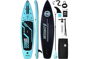HITABAY Tavola SUP con Accessori Completi, 290cm e 320cm e 335cm SUP Gonfiabile Adulti, Carico Massimo 150kg Tavola da Surf
