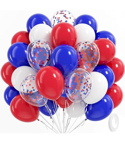 Patriotisches Ballon-Set Zum 4. Juli - 6 Stück Mit USA-Flagge, Sternen & Buchstaben