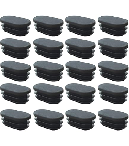 Enkotrade 12 stuks afdekstoppen in antraciet, 13 x 8 cm, boorgat 8 mm