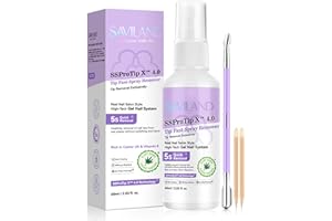 Saviland Kit de Dissolvant pour Colle à Capsule, 60ml Remover Pulvériser pour Faux Ongle Acrylique Pressé, Dissolvant pour Capsule Soin des Ongle, Retrait Facile et Rapide