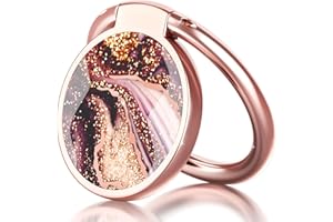 Chvelop Handy Ring Ringhalter 360 Grad Drehung Metall Fingerhalter (Universal) Fingerring Ständer Ringgriff für magnetische Autohalterung iPhone iPad Samsung Huawei und Allen Smartphone, Schwarz