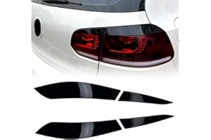 Soekodu 1 Par Faros Delanteros para Coche Cejas para Golf VI MK6 2009-2012 Edición Regular, párpados Cubierta de Ajuste luz de Cabeza lámpara Pegatina (Negro)