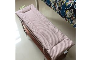 Waigg Kii Bench Cushion 2 or 3 Seater Indoor,soft Garden Dining Bench Seat Cushion Outdoor,cotton Rectangle Cushion Pad for Patio Swing (87x28cm,Pink)