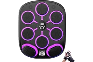 DORAMIER Grande Machine de Boxe Musicale Adulte, 2025 Nouvelle Boxe Mural Musique épaissie avec Gants de Boxe, 9 Modes de Vitesse et Comptage Intelligent, Music Boxing Machine Cadeaux pour Adultes et Enfants