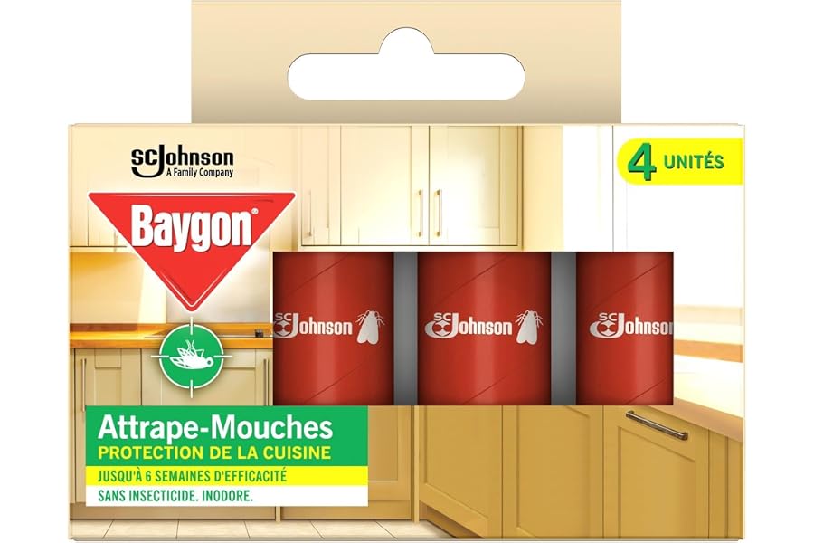 Baygon® rubans attrape-mouches à suspendre, 4 rubans