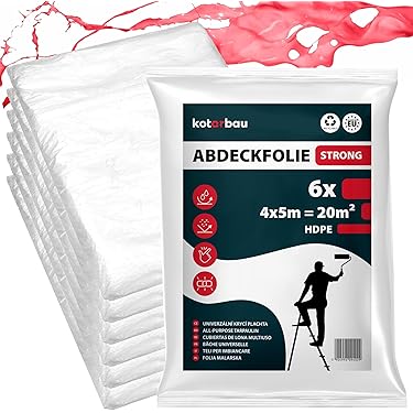 Telo Protettivo Tesa 4x5m - 20mq, Resistente A Strappi E Vernici, Per Lavori Di Ristrutturazione - Foto 11