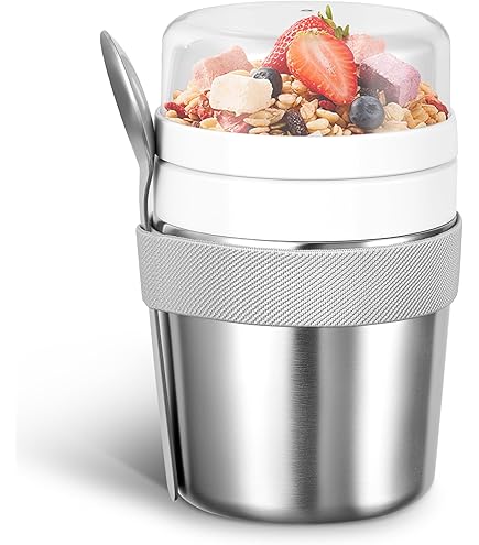 Geïsoleerde Yoghurtbeker Voor Muesli - Lekvrije Beker Met Lepel Voor Yoghurt Pap 400ml Marineblauw Snackbox Geïsoleerde Yoghurtbeker Voor Muesli - Lekvrije Beker Met Lepel Voor Yoghurt Pap 400ml Marineblauw Snackbox