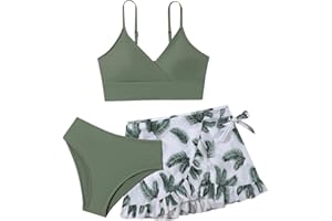 PINTUTU Maillot Adolescente Maillot De Bain Deux Pièces Maillot De Bain Ronde Maillot De Bain 14 Ans Maillot De Bain Maillots Deux Pièces Ensemble 3 Pièces Maillot De Bain Maillot