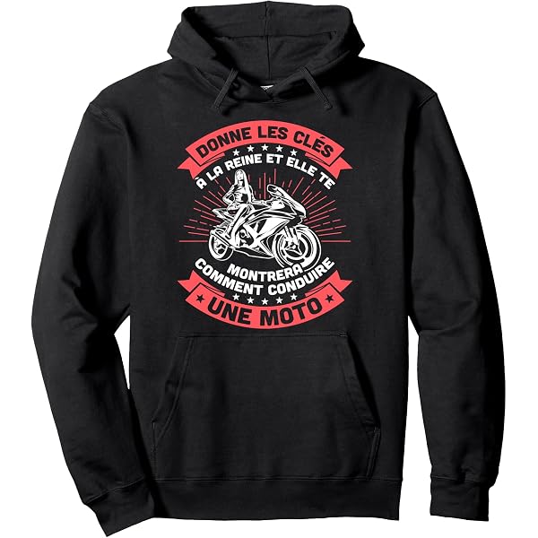 Sweat à Capuche Femme Motarde – 'Ne Sous-Estimez Jamais Une Femme à Moto' – Cadeau Idéal Pour Biker Girl Passionnée