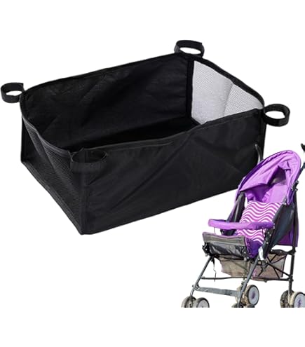 Cestino Portaoggetti Per Passeggino | Borsa Appendibile Grande Con Tasche Multiuso - Foto 14