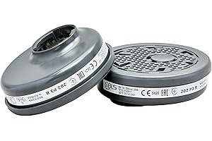 BLS 202 P3 R D Filtri Sostituibili con Attacco a Baionetta b-lock, Compatibili con Semimaschere e Maschere Intere BLS. Per Polveri, Falegnameria, Edilizia, Saldatura e Fai da Te